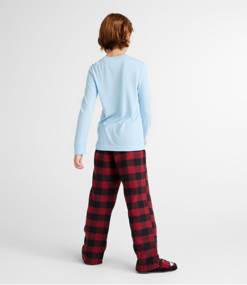 Kids' L.L.Bean X Peanuts Flannel Pajamas, Marine Blue Buffalo, small image number 3