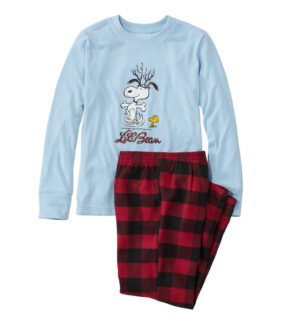 Kids' L.L.Bean X Peanuts Flannel Pajamas at L.L. Bean