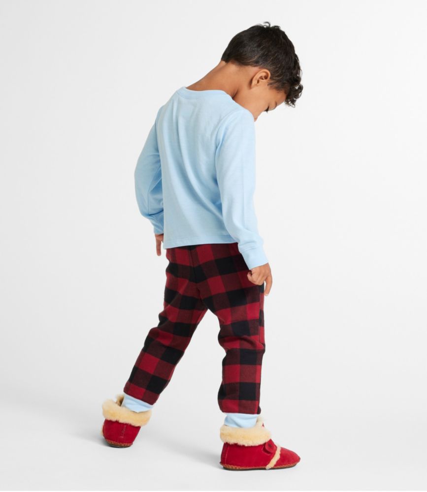 Toddlers' L.L.Bean X Peanuts Flannel Pajamas, Marine Blue Buffalo, small image number 3