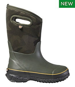 Kids' Bogs Classic Boots, Dark Green Camo