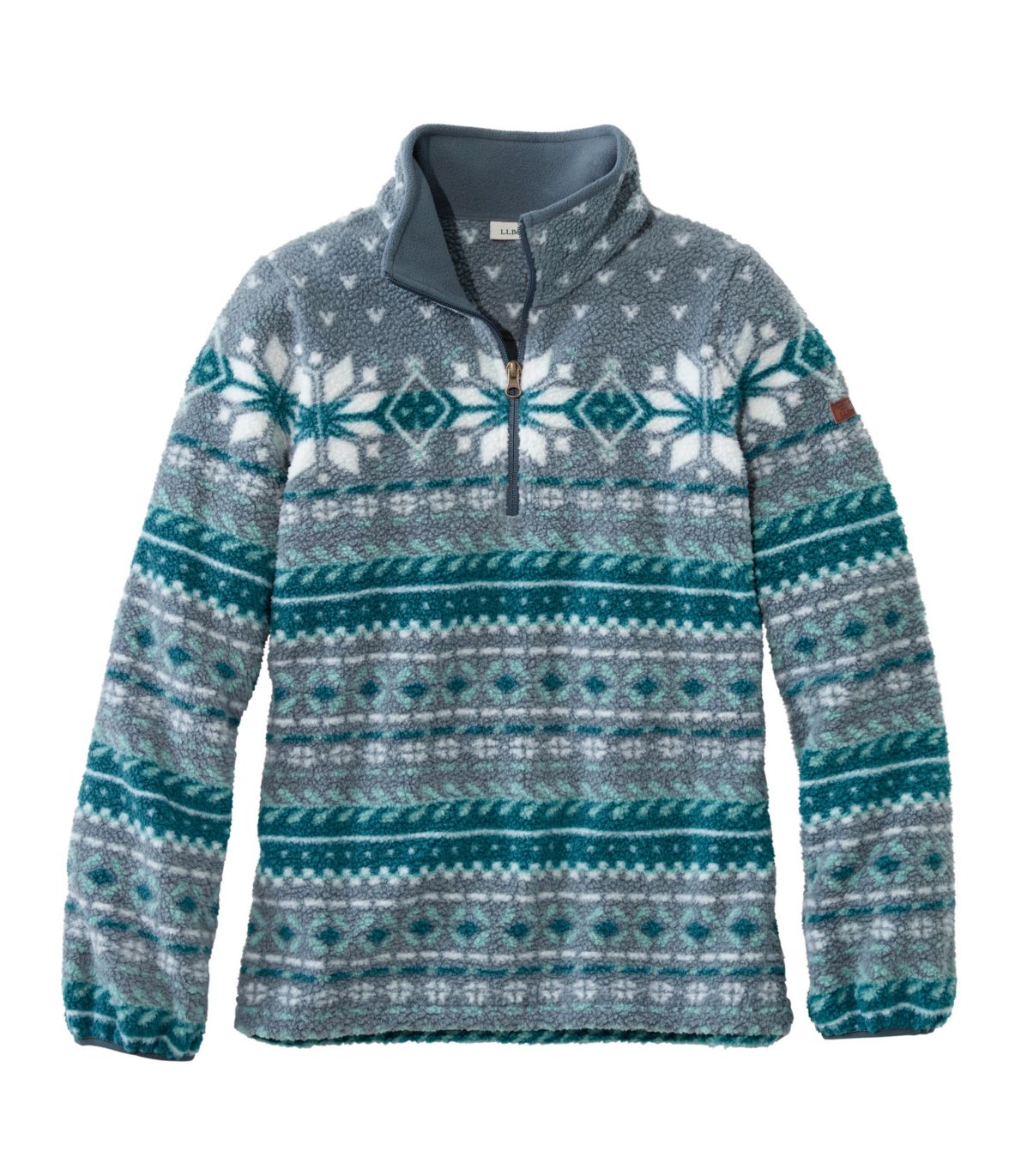 Women's Cozy Cottage Fleece, Quarter-Zip Print