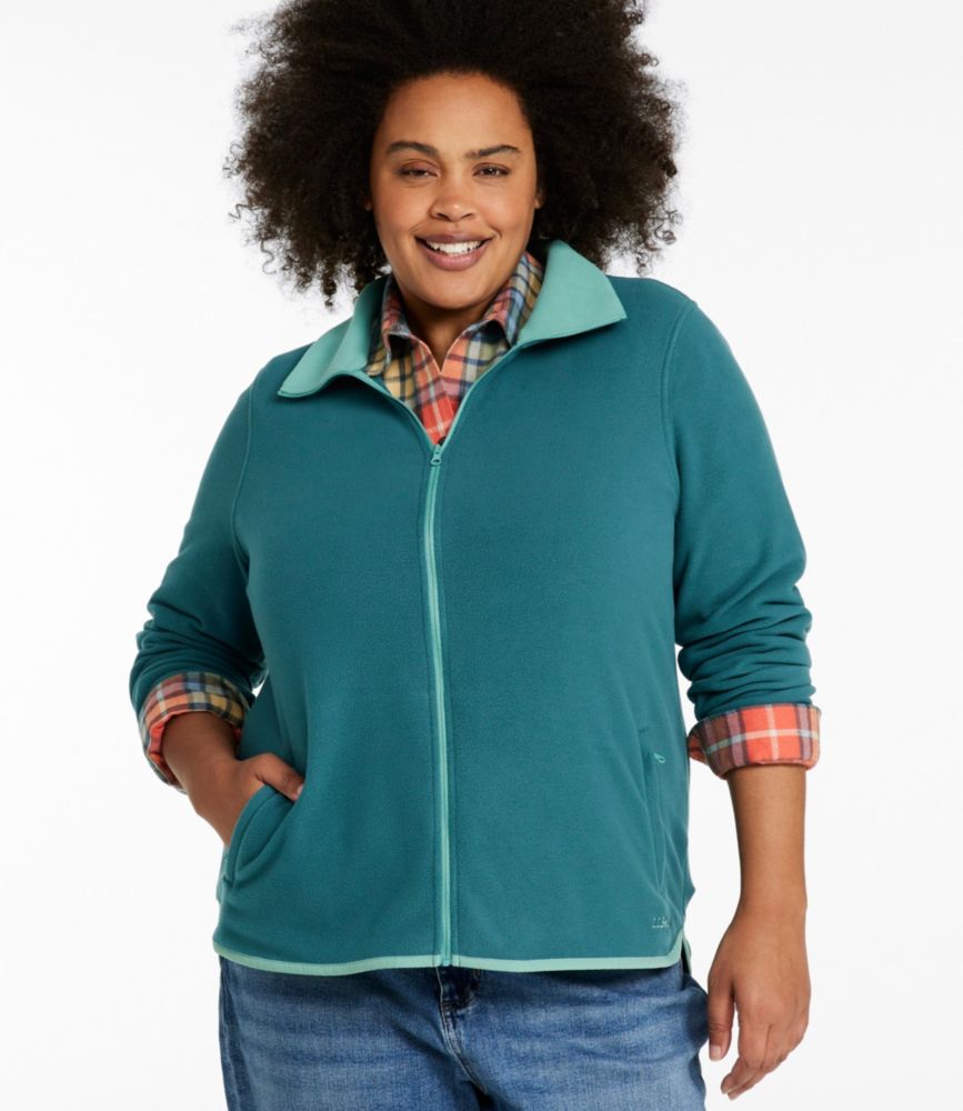 Women's Feather Fleece, Full-Zip, Blue Aster, small image number 2