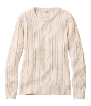 Women's Bean's Heritage Soft Cotton Fisherman Sweater, Crewneck