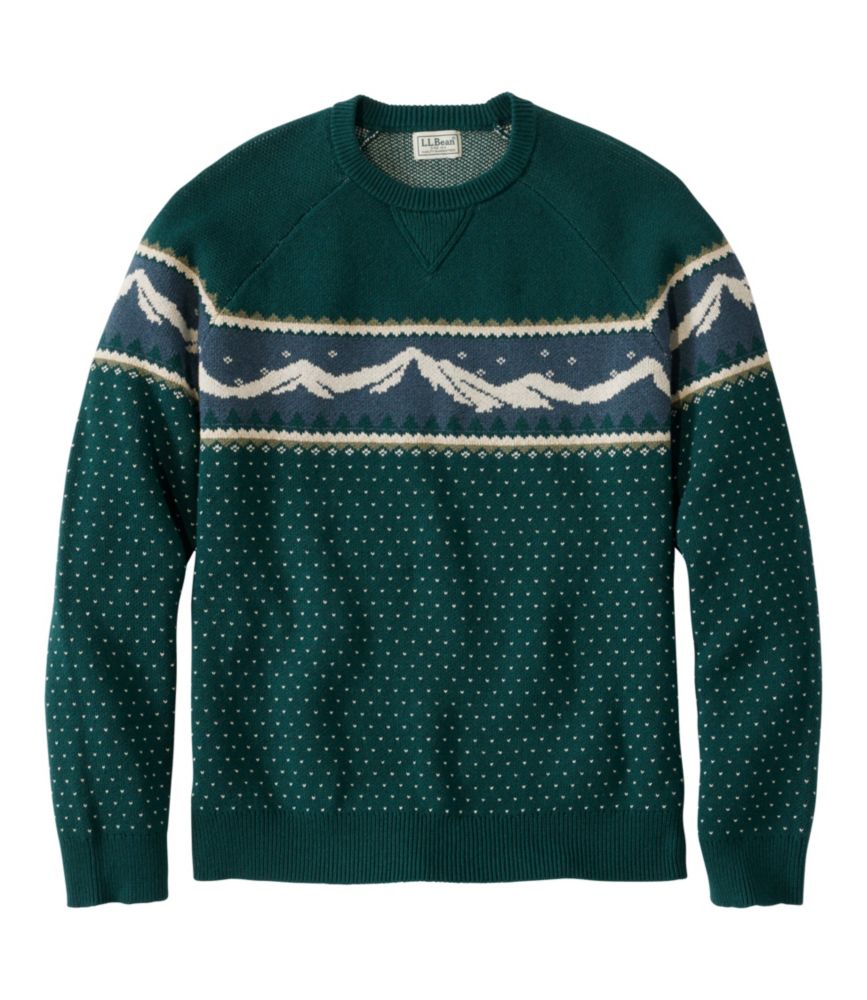 Men's Wicked Soft Cotton/Cashmere Sweater, Crewneck, Pattern