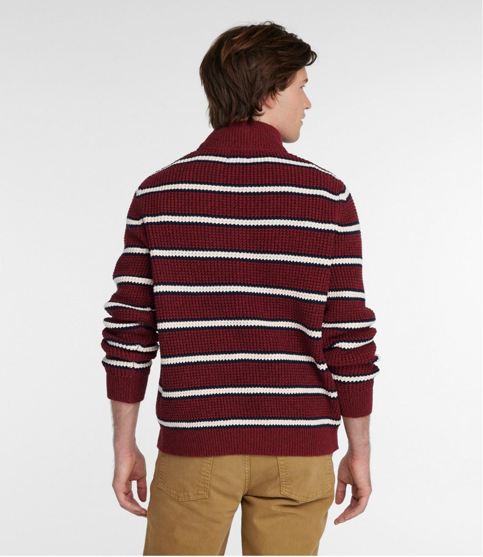 Men's Organic Cotton Waffle Sweater, Cardigan