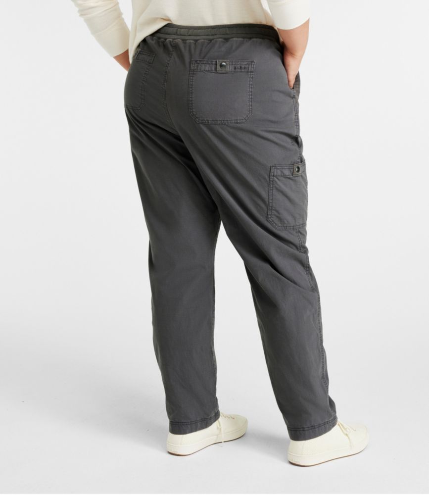 Women's Stretch Ripstop Pull-On Pants, Slim-Leg Fleece-Lined, Alloy Gray, small image number 3