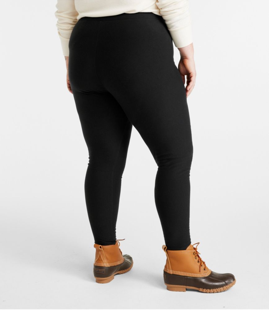 Women's Perfect Fit Pants, Fleece-Backed Leggings, Classic Navy, small image number 3