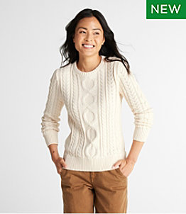 Women's Bean's Heritage Soft Cotton Fisherman Sweater, Crewneck