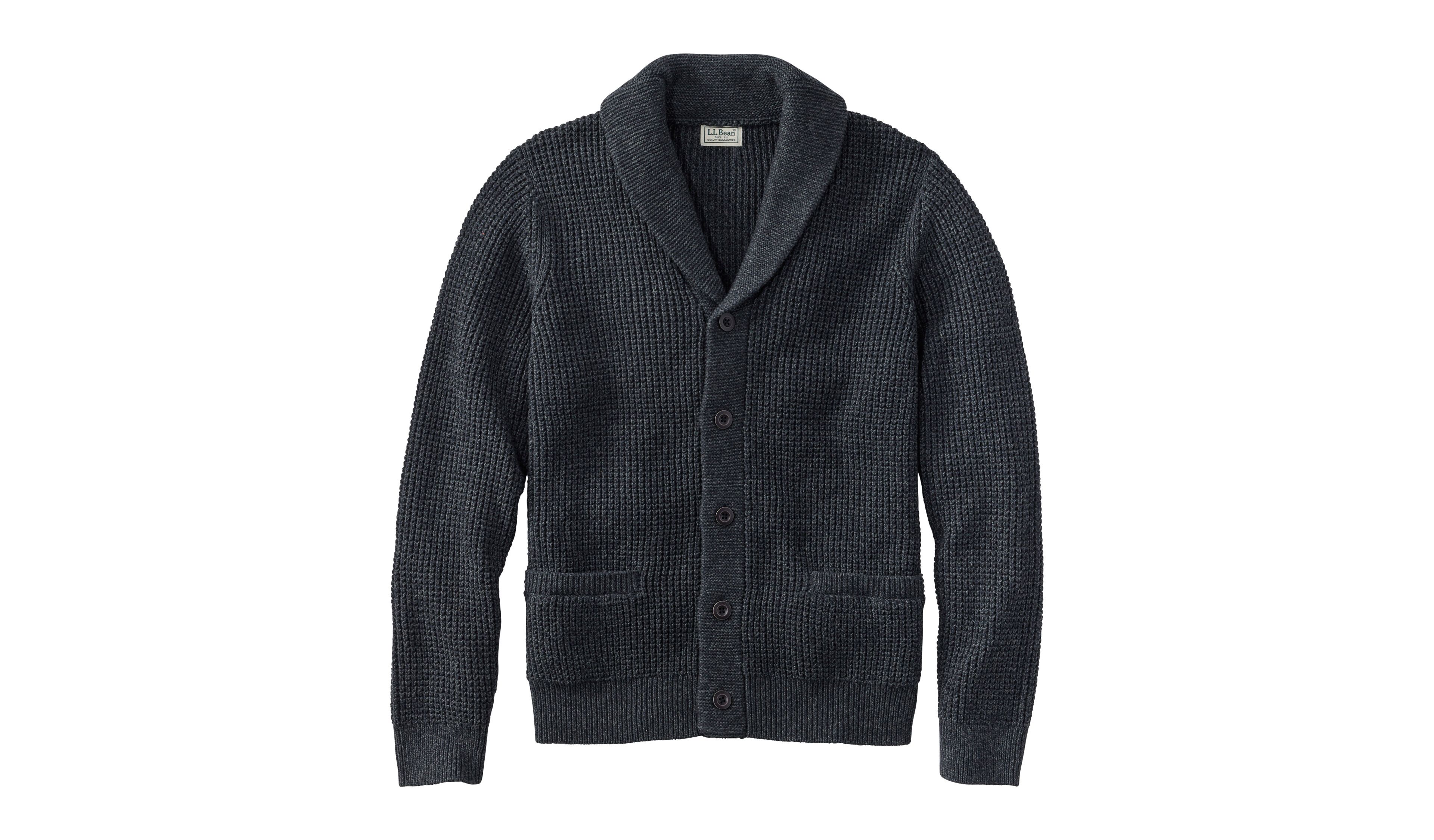 Men's Organic Cotton Waffle Sweater, Cardigan