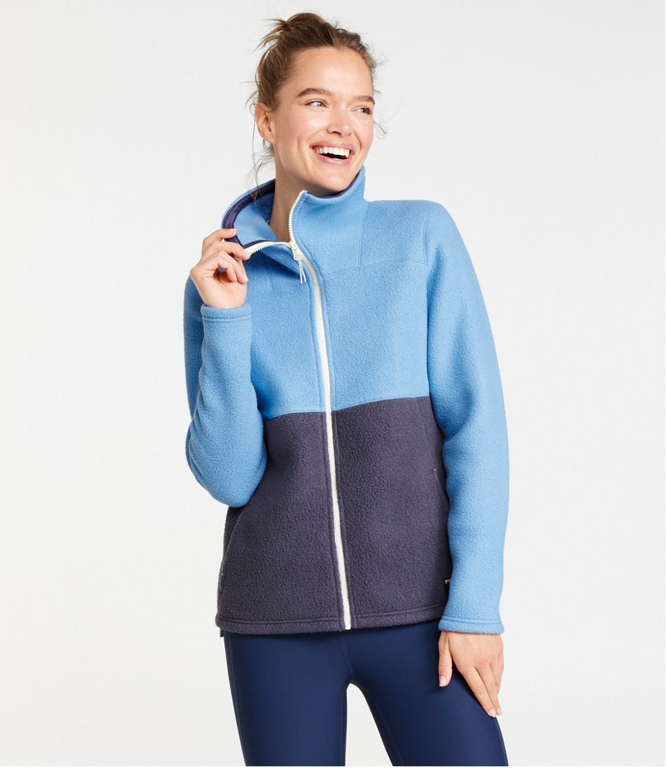 Women's Katahdin Fleece Full-Zip Jacket, Colorblock | Fleece Jackets at ...