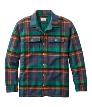Men's PrimaLoft Lined Chamois Shirt Jac, Traditional Untucked Fit, Plaid