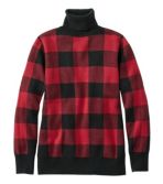Women's Cotton/Cashmere Sweater, Turtleneck Jacquard