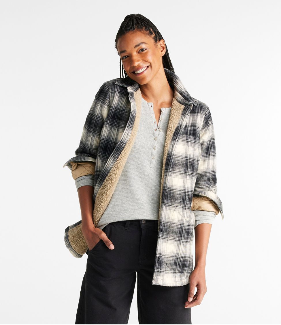 Sherpa lined shirt on sale womens