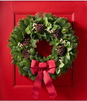Snow Berry Wreath, 24"