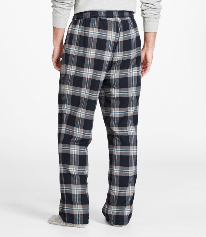 Men's Fleece-Lined Flannel Lounge Pants 