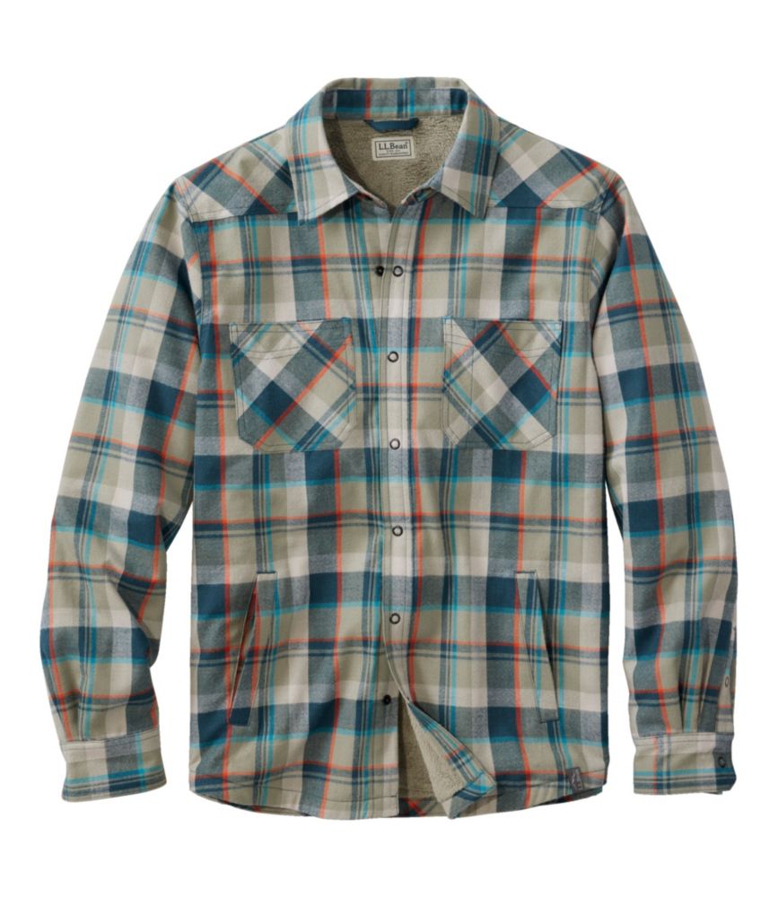 Men's Katahdin Performance Flannel Shirt-Jacket, Hi-Pile Fleece-Lined Plaid