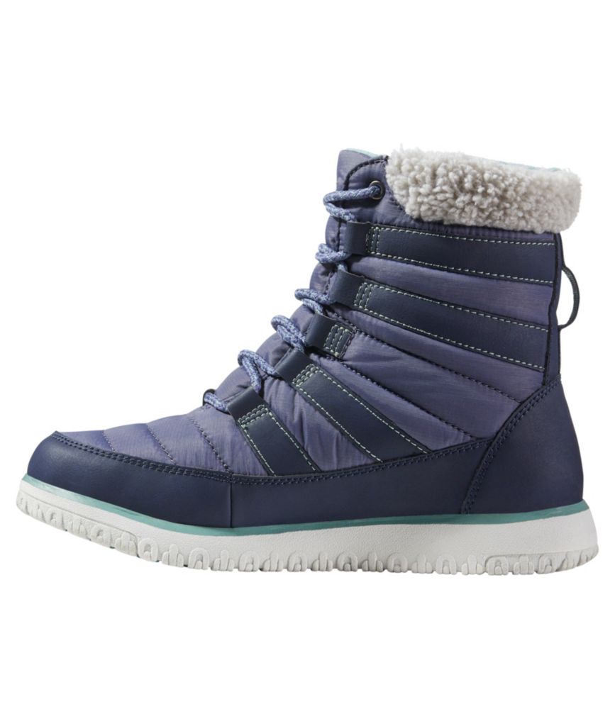 Women's Ultralight Quilted Insulated Boots, Lace-Up, Classic Navy/Midnight, small image number 2