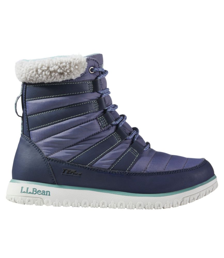 Women's Ultralight Quilted Insulated Boots, Lace-Up, Classic Navy/Midnight, small image number 1