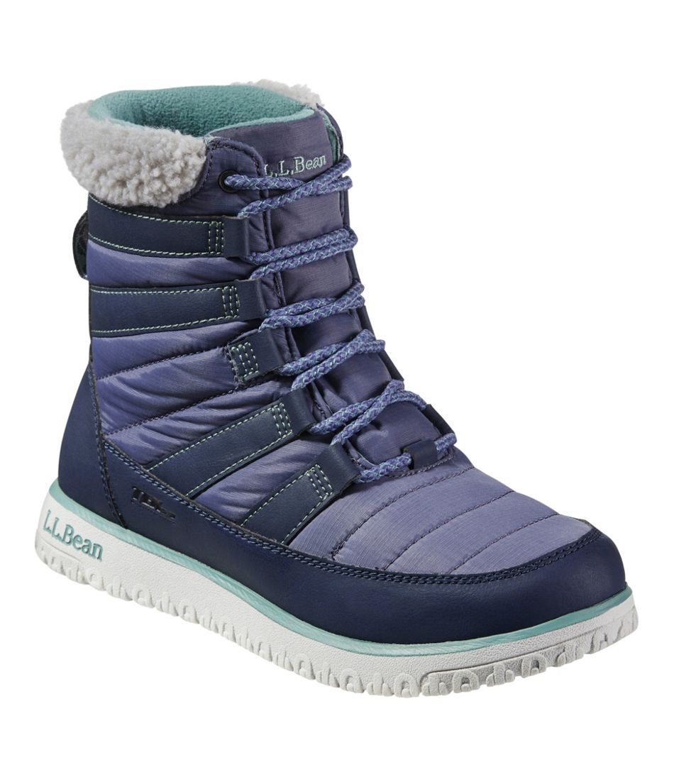 Women's Warm Plush Lined Snow Shoes, Hook And Loop High Top