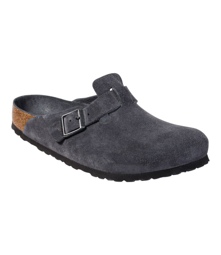 Men's Birkenstock Soft Footbed Boston Clogs, Suede