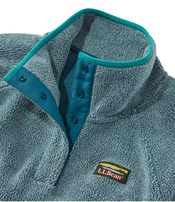 Tumbled Sherpa Fleece Pullover, Deepwater Blue, large image number 3
