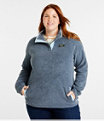 Tumbled Sherpa Fleece Pullover, Gray Birch, small image number 1