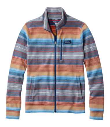 Men's Comfort Stretch Piqué Shirt, Full-Zip, Stripe