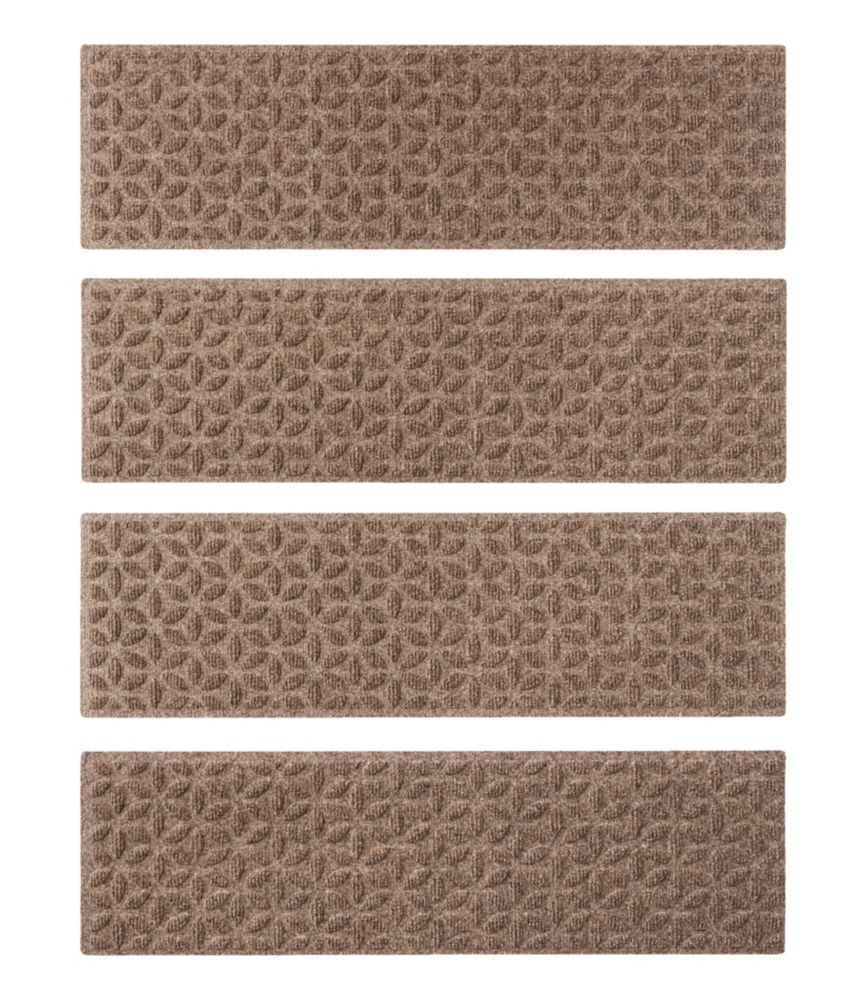 Heavyweight Waterhog Mat, Stair Treads, Set of Four, Blooming Circles