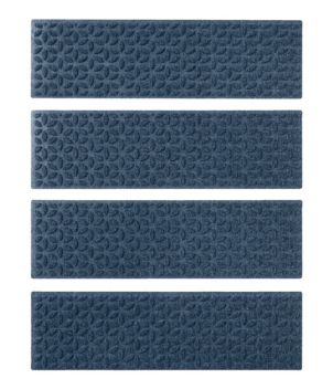 Heavyweight Waterhog Mat, Stair Treads, Set of Four, Blooming Circles