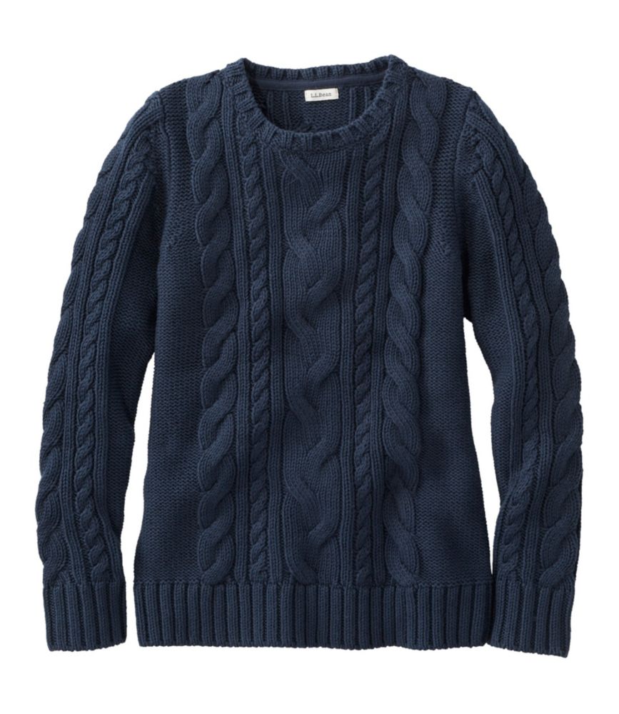 Women's Double L® Cable Sweater, Crewneck