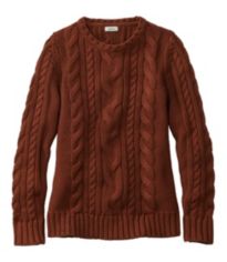 Women's Double L® Mixed-Cable Sweater, Funnelneck | Sweaters