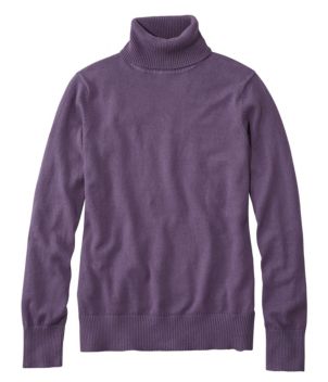 Women's Cotton/Cashmere Sweater, Turtleneck