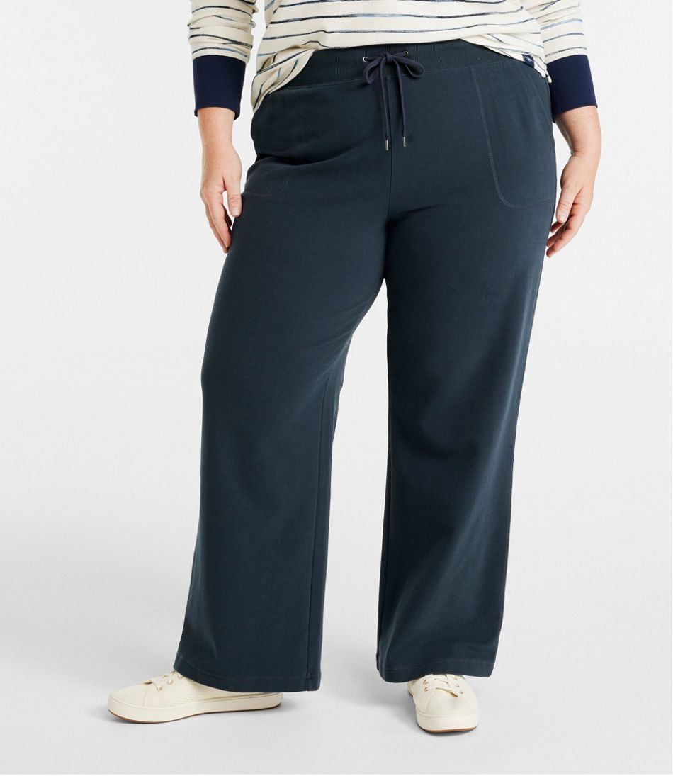 L.L. Bean, Pants & Jumpsuits, Ll Bean Navy Womens Ultrasoft Sweats  Straightleg Fleece Sz Medium