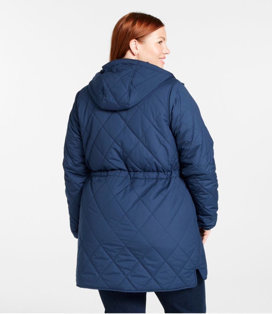 Women's Bean's Cozy Quilted Coat, Darkest Gray, small image number 3