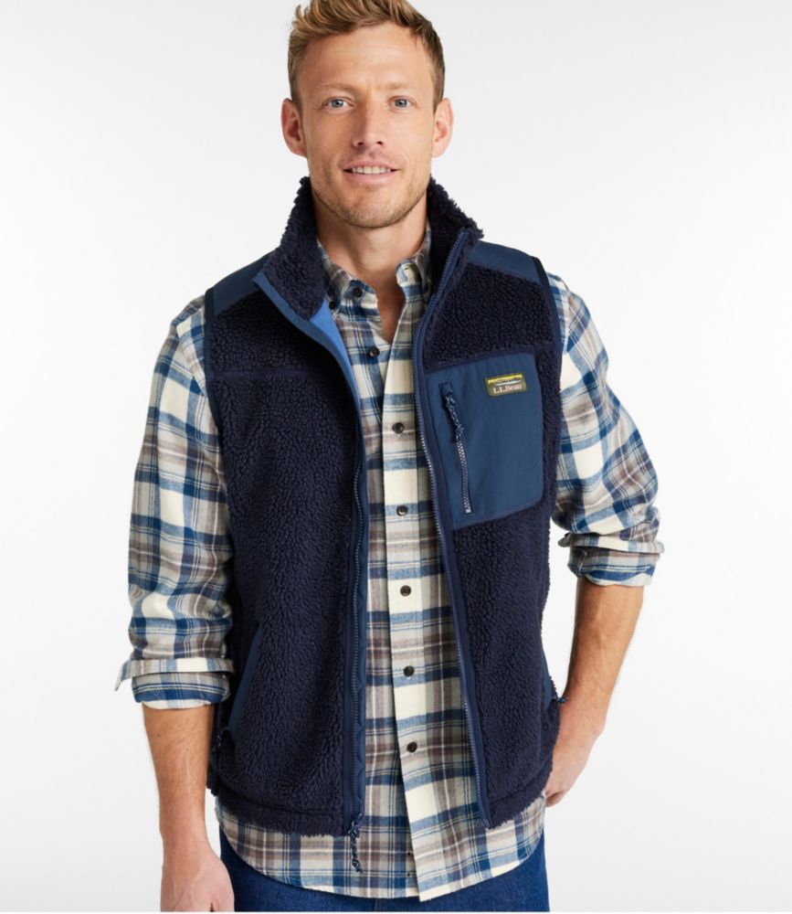 Men's Bean's Sherpa Vest, Classic Navy, small image number 2