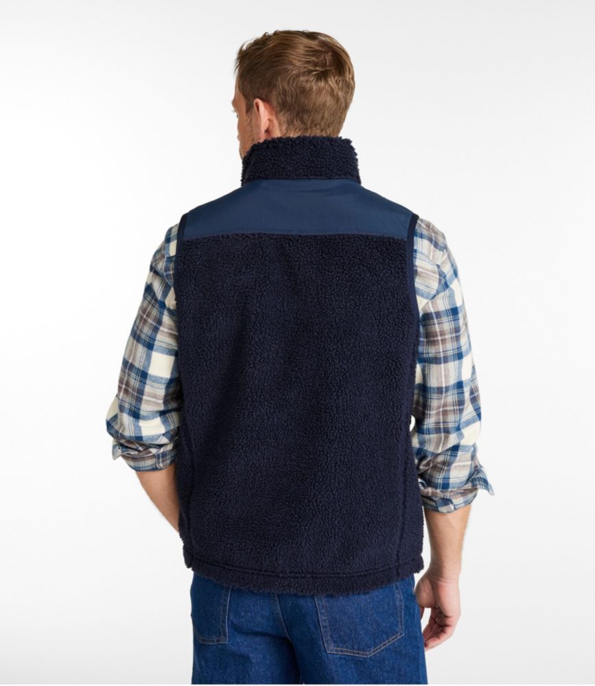 Men's Bean's Sherpa Vest, Classic Navy, small image number 3