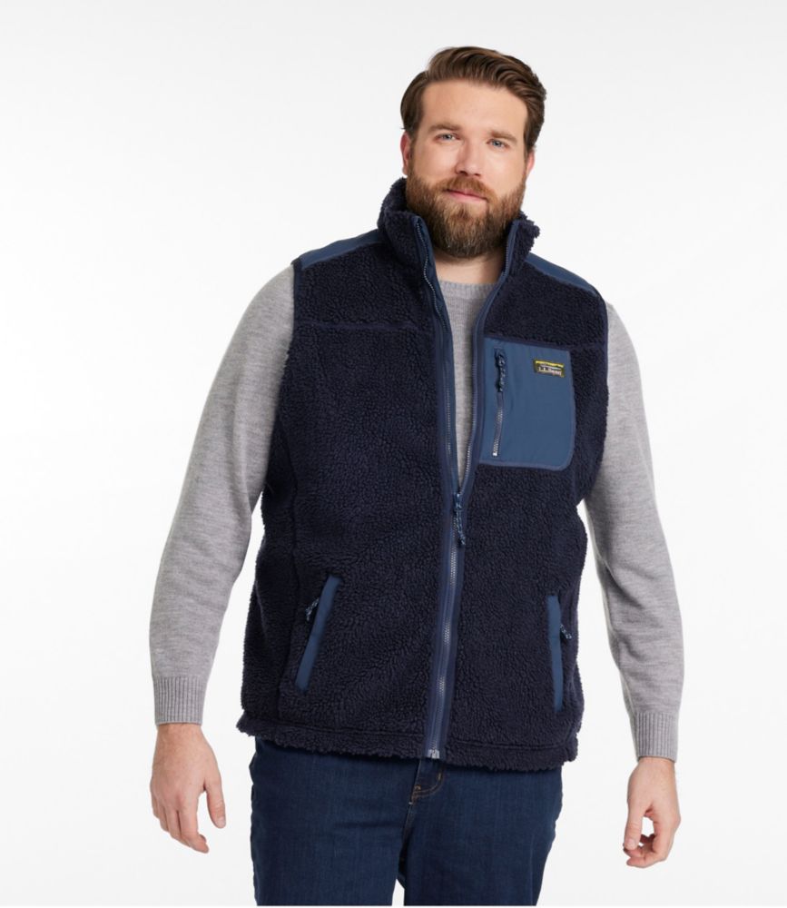 Men's Bean's Sherpa Vest, Classic Navy, small image number 4