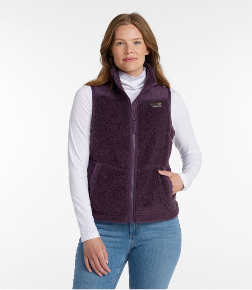 Women's Bean's Sherpa Fleece Vest, Lead Gray, small image number 2