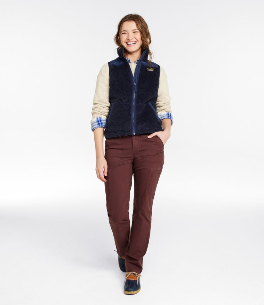 Women's Bean's Sherpa Fleece Vest, Storm Teal, small image number 4