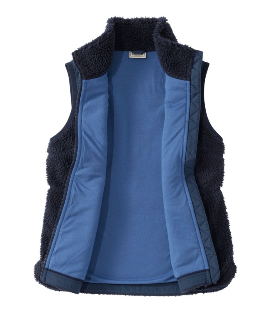 Women's Bean's Sherpa Fleece Vest, Classic Navy, small image number 6