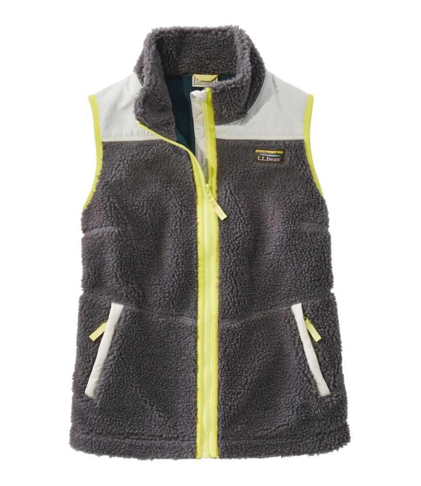 Women's Bean's Sherpa Fleece Vest, Lead Gray, small image number 1