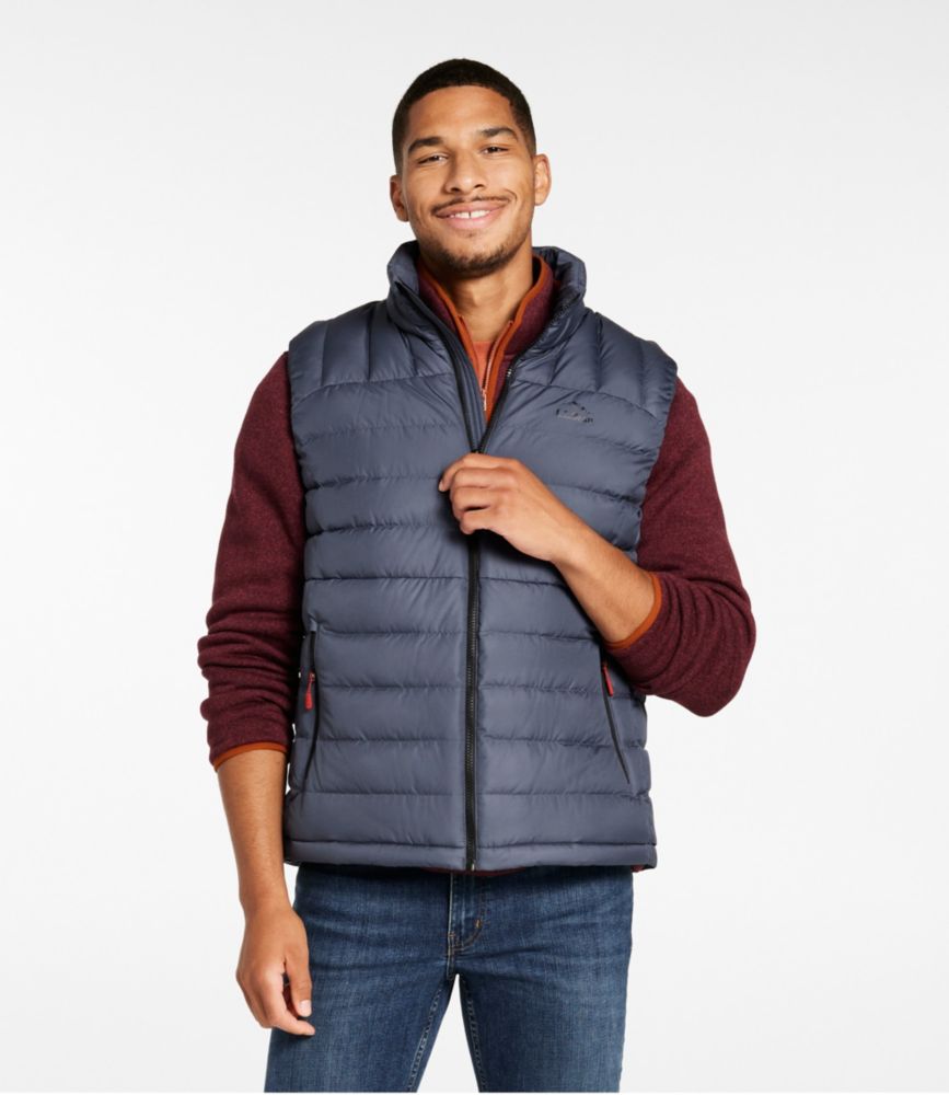 Men's Bean's Down Vest, Dark Marine Blue, small image number 2