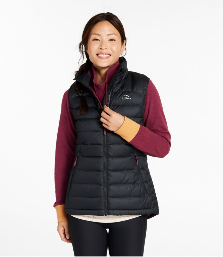 Women's Bean's Down Vest, Dark Marine Blue, small image number 2