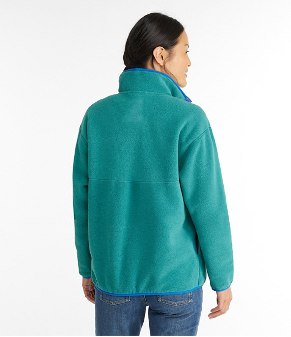 Unisex Classic Snap Fleece Pullover, Rustic Green, large image number 2