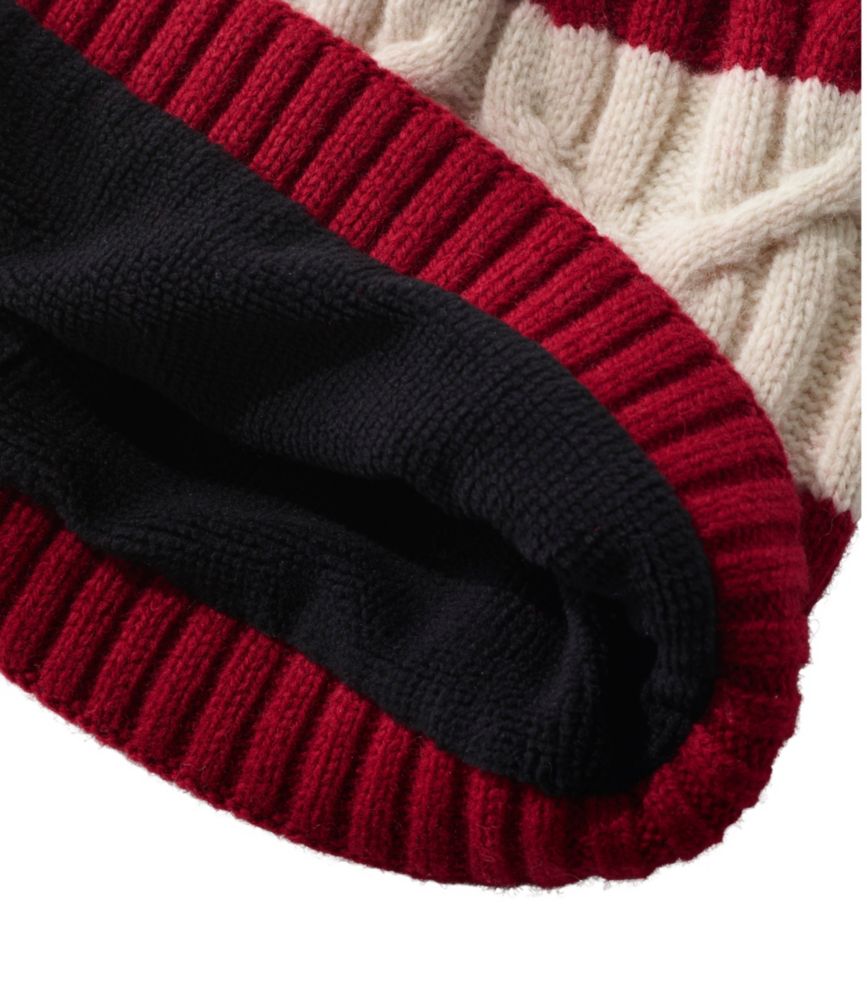 Women's Heritage Wool Windproof Pom Hat, Stripe, , small image number 2