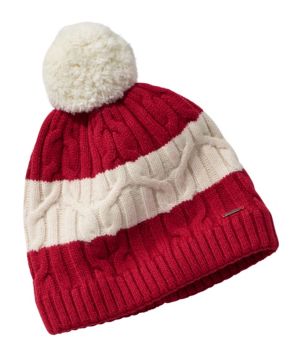 Women's Heritage Wool Windproof Pom Hat, Stripe