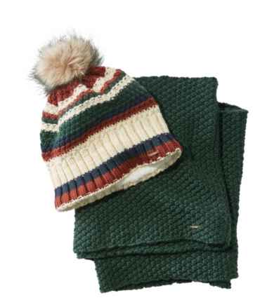 Women's Wicked Cozy Knit Pom Hat and Scarf Set