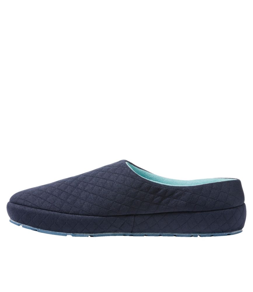 Women's Quilted Slipper Scuffs, Dark Plum Rose, small image number 2