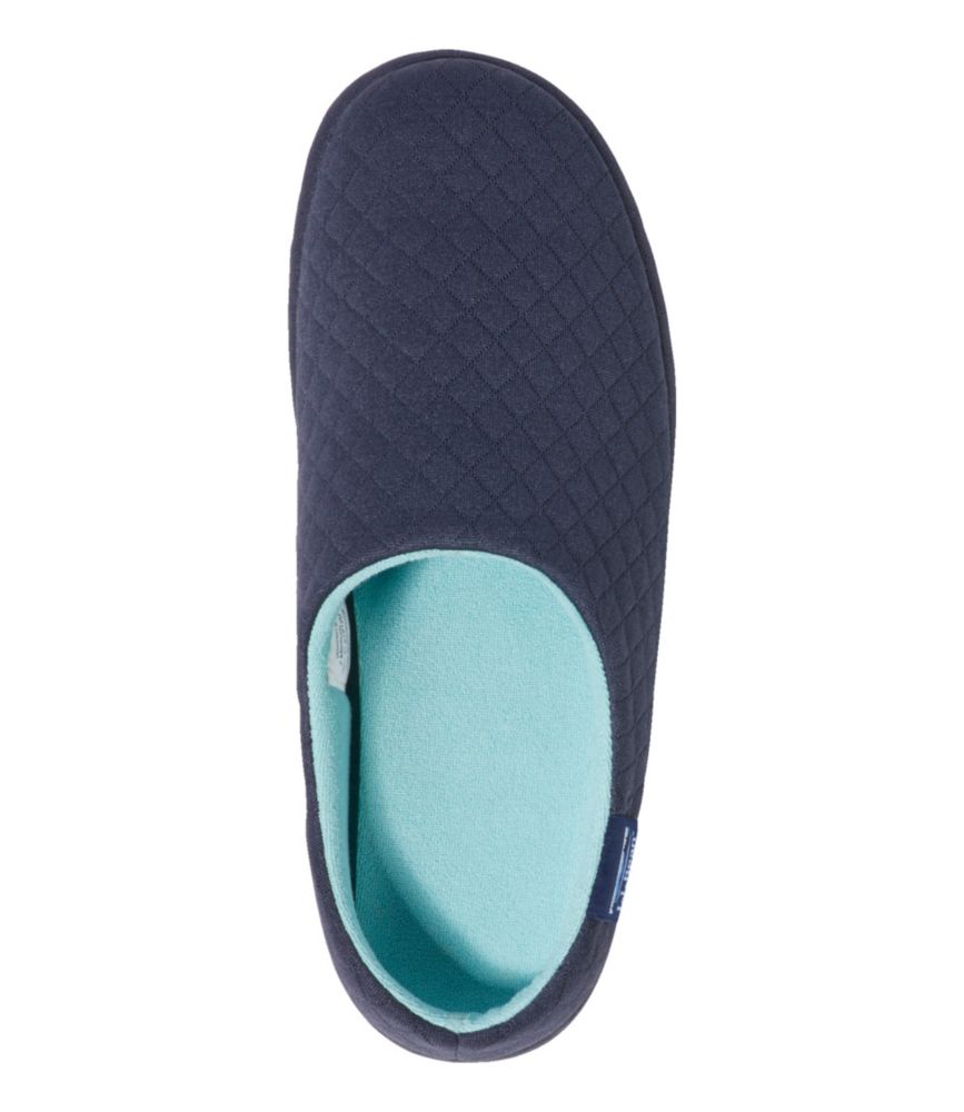 Women's Quilted Slipper Scuffs, Classic Navy, small image number 4