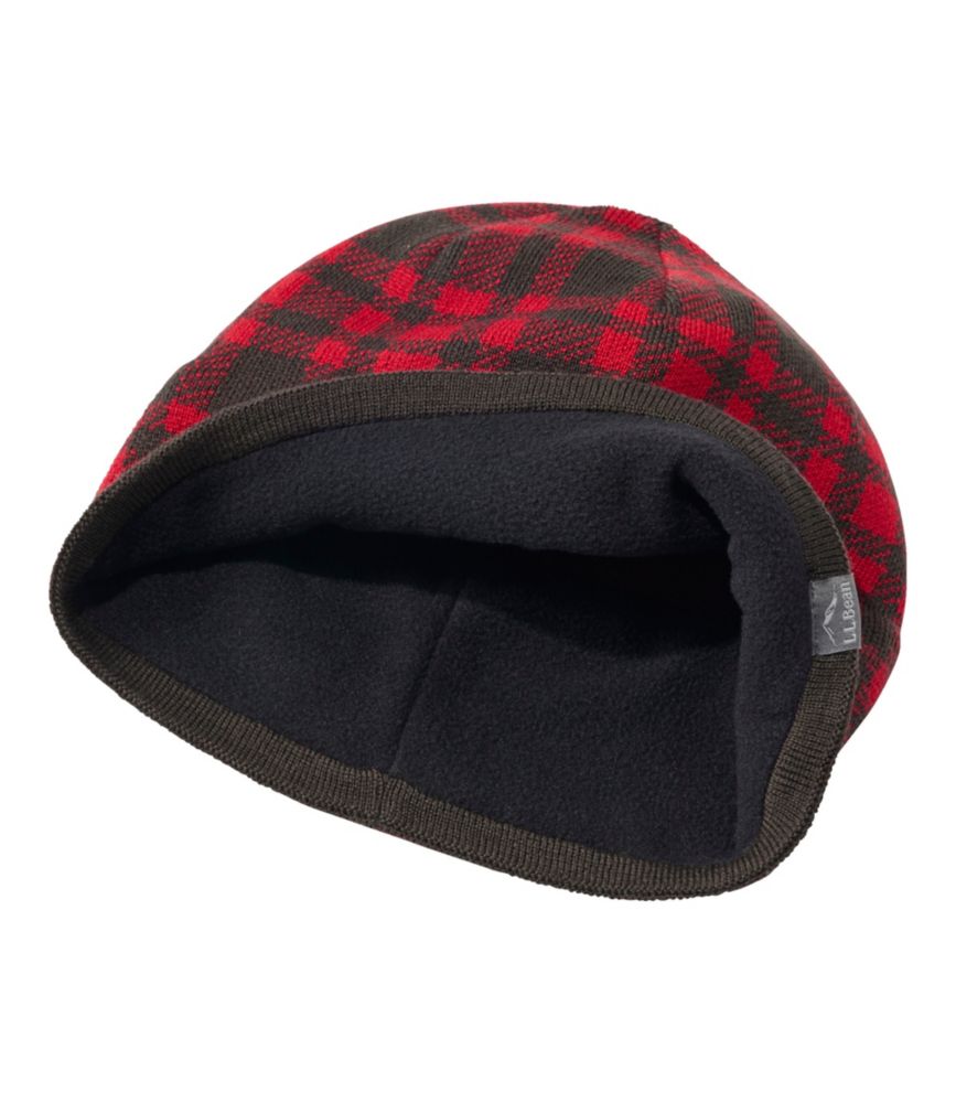 Adults' L.L.Bean Classic Winter Beanie, Royal Red Plaid, small image number 2